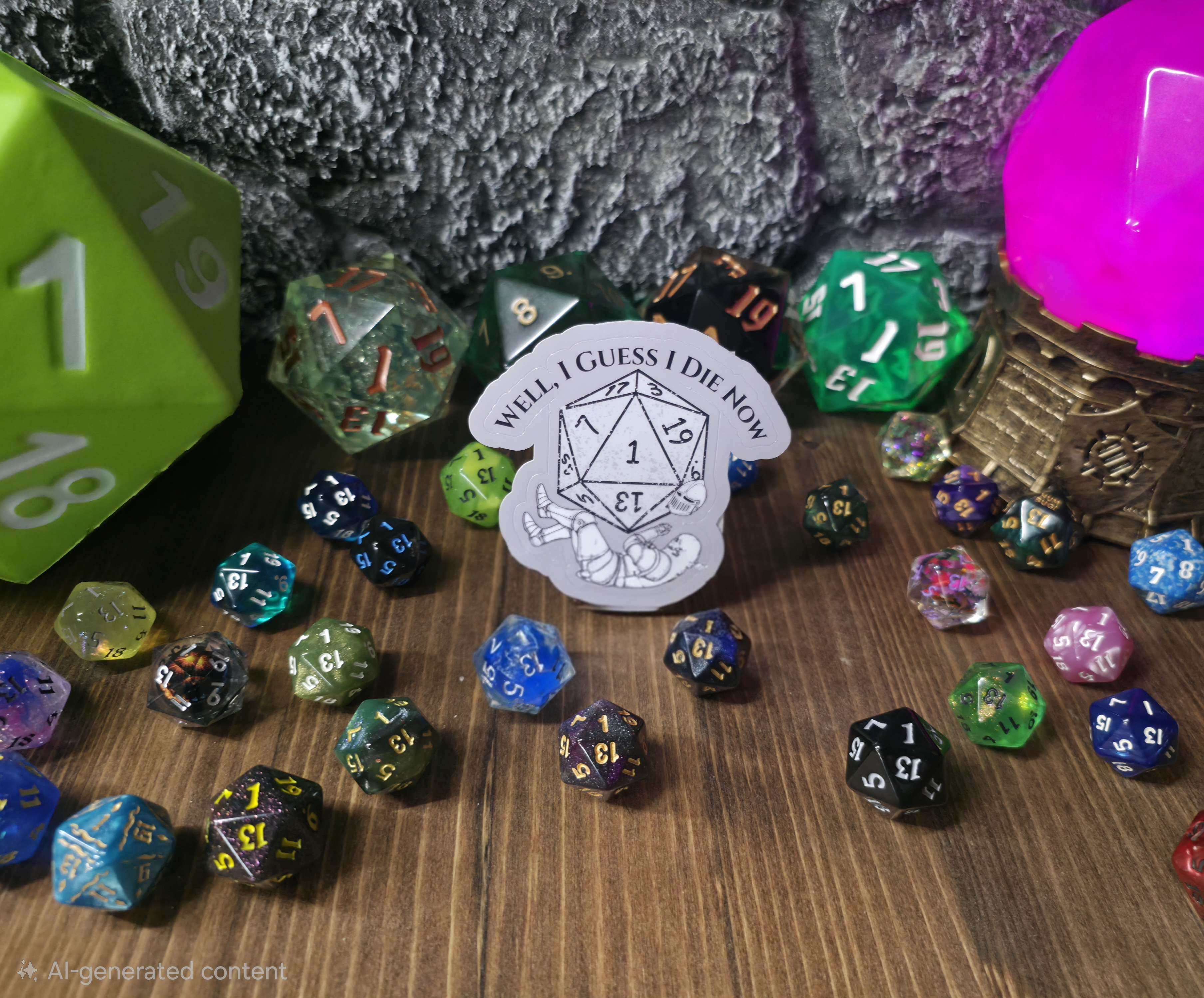 Nat 1: Guess I Die Now Sticker