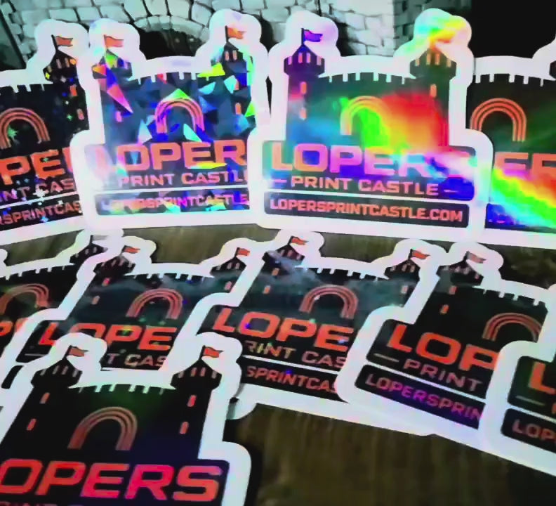 Holographic Loper's Print Castle Sticker!
